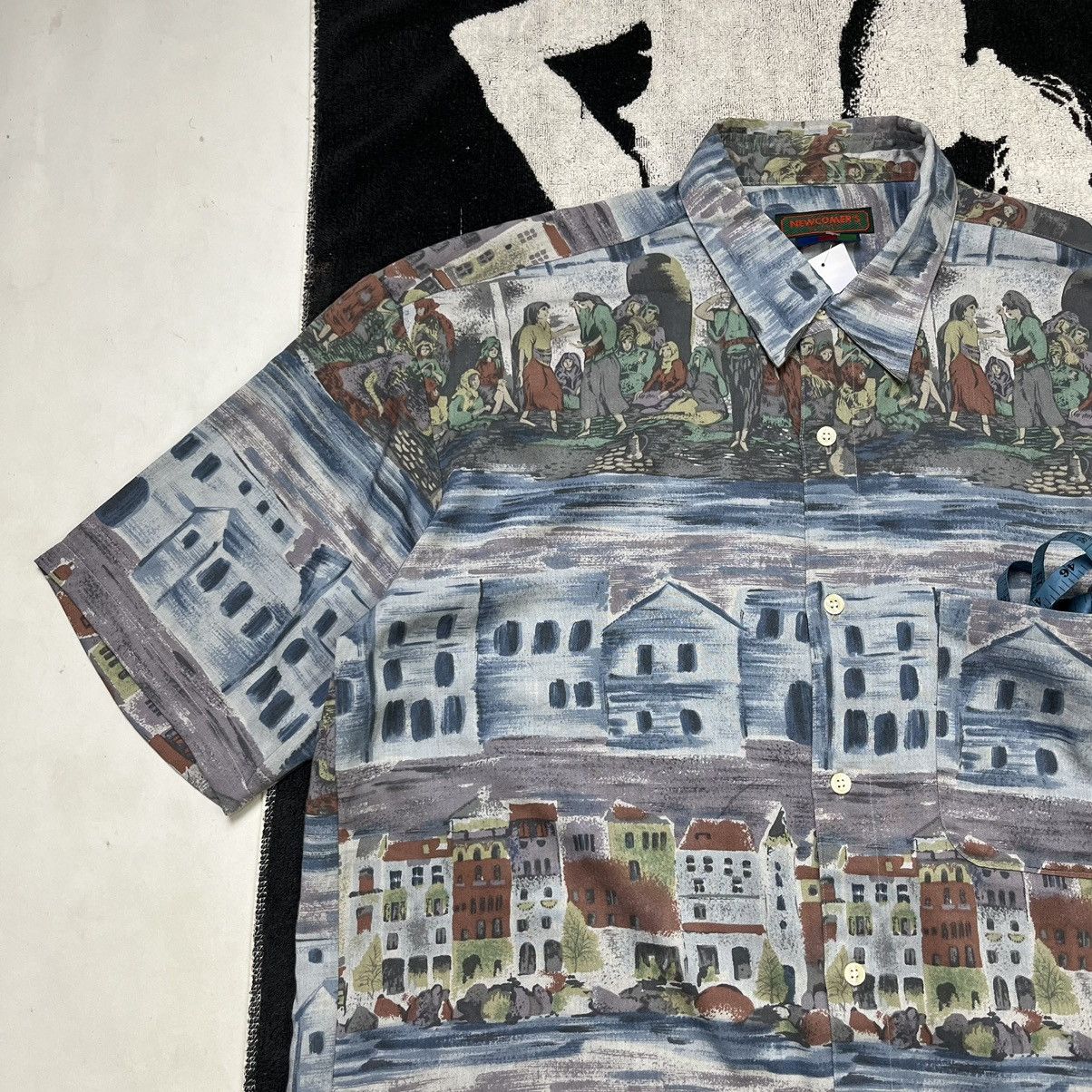 Vintage Newcomer's painting classic art pattern button shirt Size US L / EU 52-54 / 3 - 3 Thumbnail