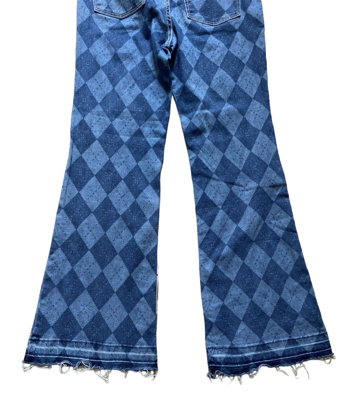 If Six Was Nine × Japanese Brand × Seditionaries Vintage Checked Blue By No Boundaries Flare Denim Size US 30 / EU 46 - 6 Thumbnail