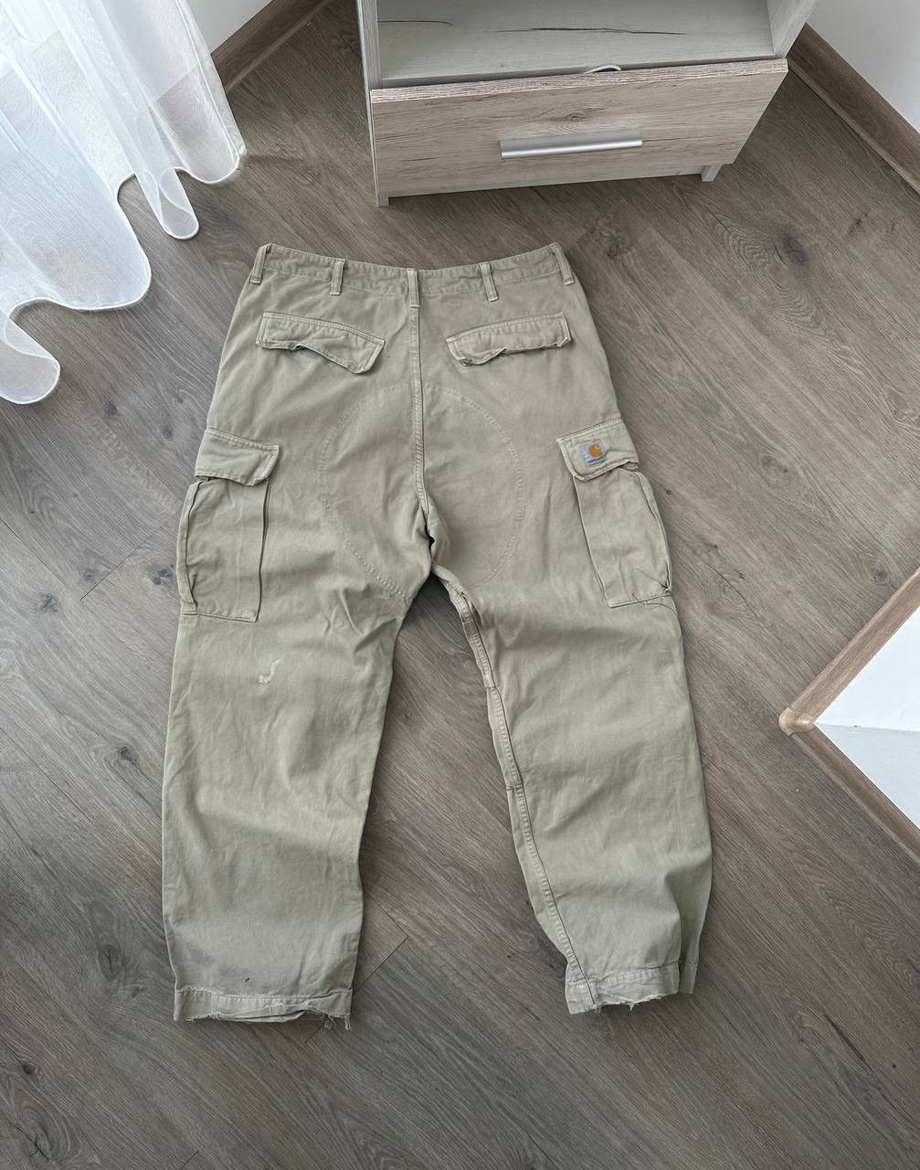 Carhartt × Carhartt Wip × Vintage Vintage Carhartt Cargo Green Distressed Pants Size US 34 / EU 50 - 7 Thumbnail