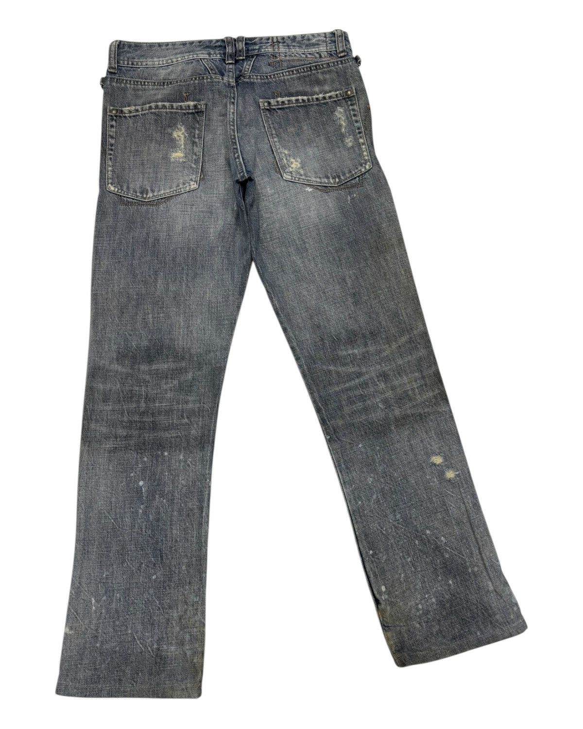 Marithe + Francois Girbaud 🔥MARITHE FRANCOIS GIRBAUD MUD RUSTY DISTRESS PAINTER JEANS Size 29" - 4 Thumbnail