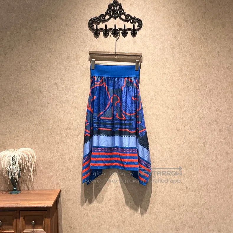Hermes Hermes SS22 Printed Twill Casual Long Skirt Size 42" / US 20 - 2 Thumbnail