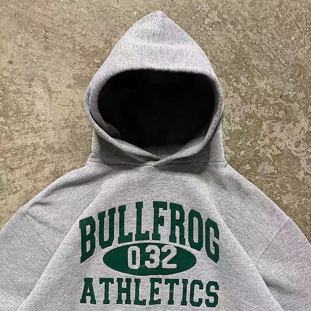 Japanese Brand × Vintage Gray street retro letter print loose y2k hoodie Size US L / EU 52-54 / 3 - 2 Thumbnail