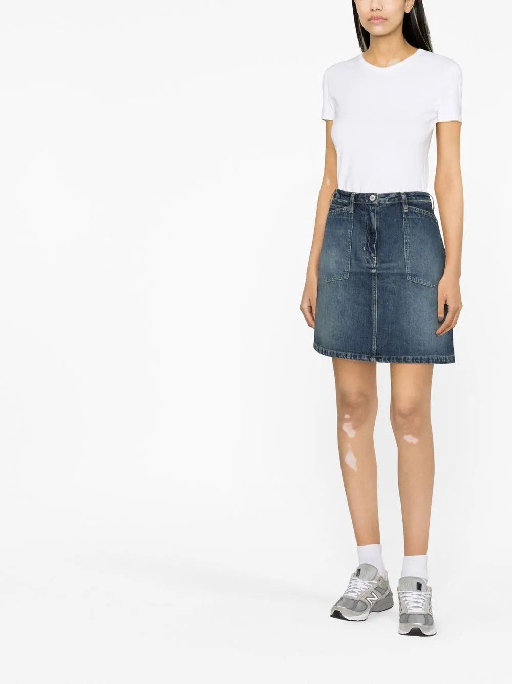 o1y1025 Denim Mini Skirt in Blue