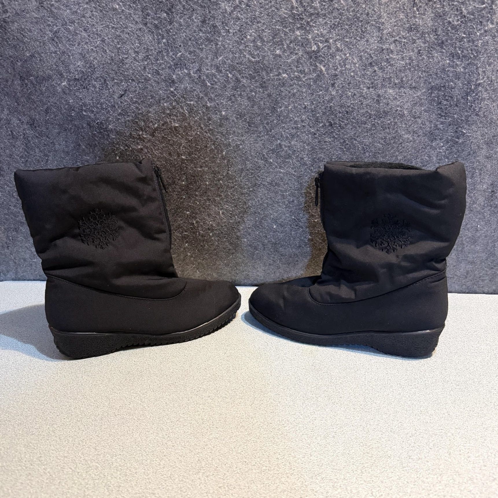 Vintage Toe Warmers Boots Size 7.5 WW Black Winter Snow Faux Fur Insulated Canada Womens Size US 8 / IT 38 - 2 Thumbnail
