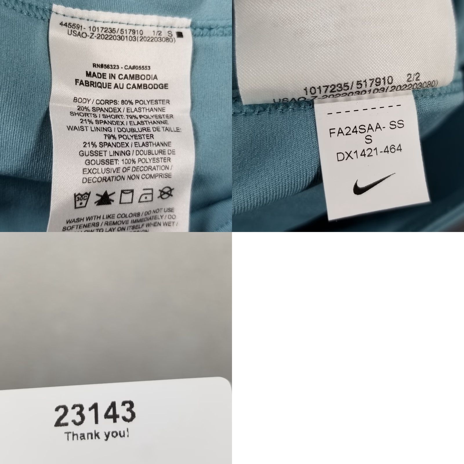 Nike Nike Dri-Fit Club Skirt Womens S Blue Pockets Quick Dry Built In Shorts Athletic Golf Tennis Skort Denim Turquoise Sample Size 28" / US 6 / IT 42 - 8 Thumbnail