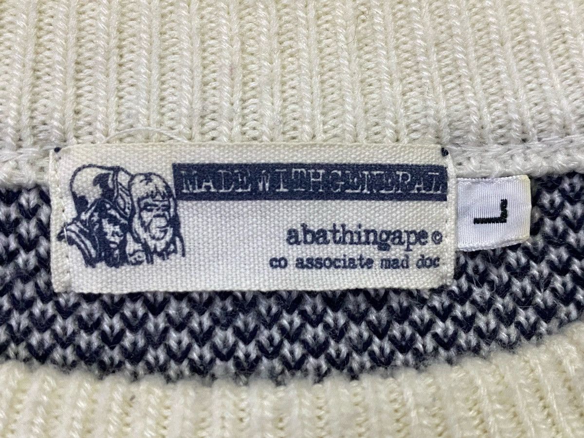 Bape × Nigo Vintage A Bathing Ape Numbering Knit Sweater Size US L / EU 52-54 / 3 - 11 Thumbnail
