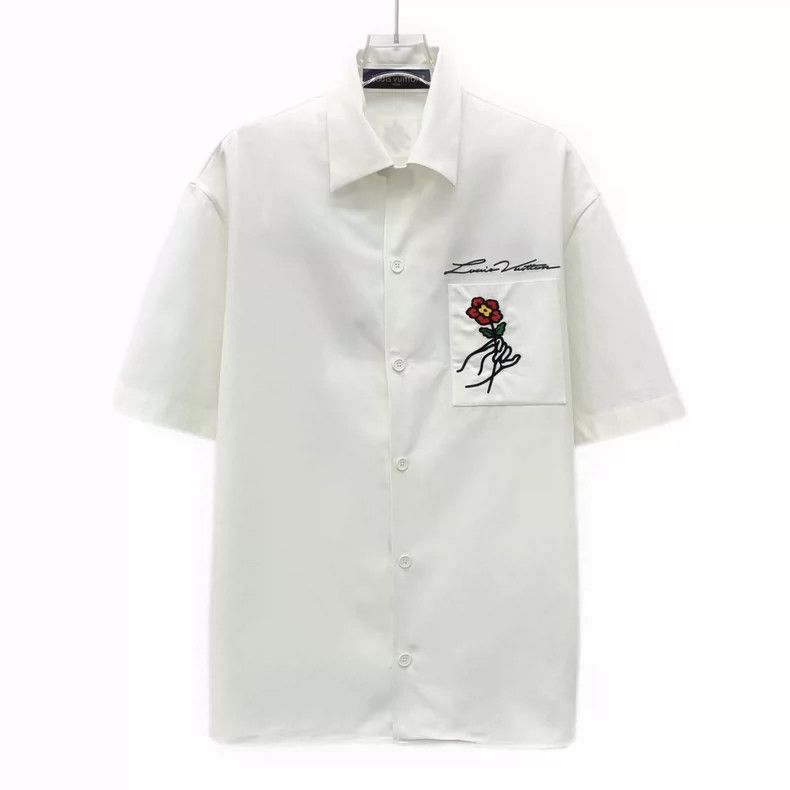 Louis Vuitton Louis Vuitton 24 white floral embroidered cotton lapel sin Size US L / EU 52-54 / 3 - 1 Thumbnail