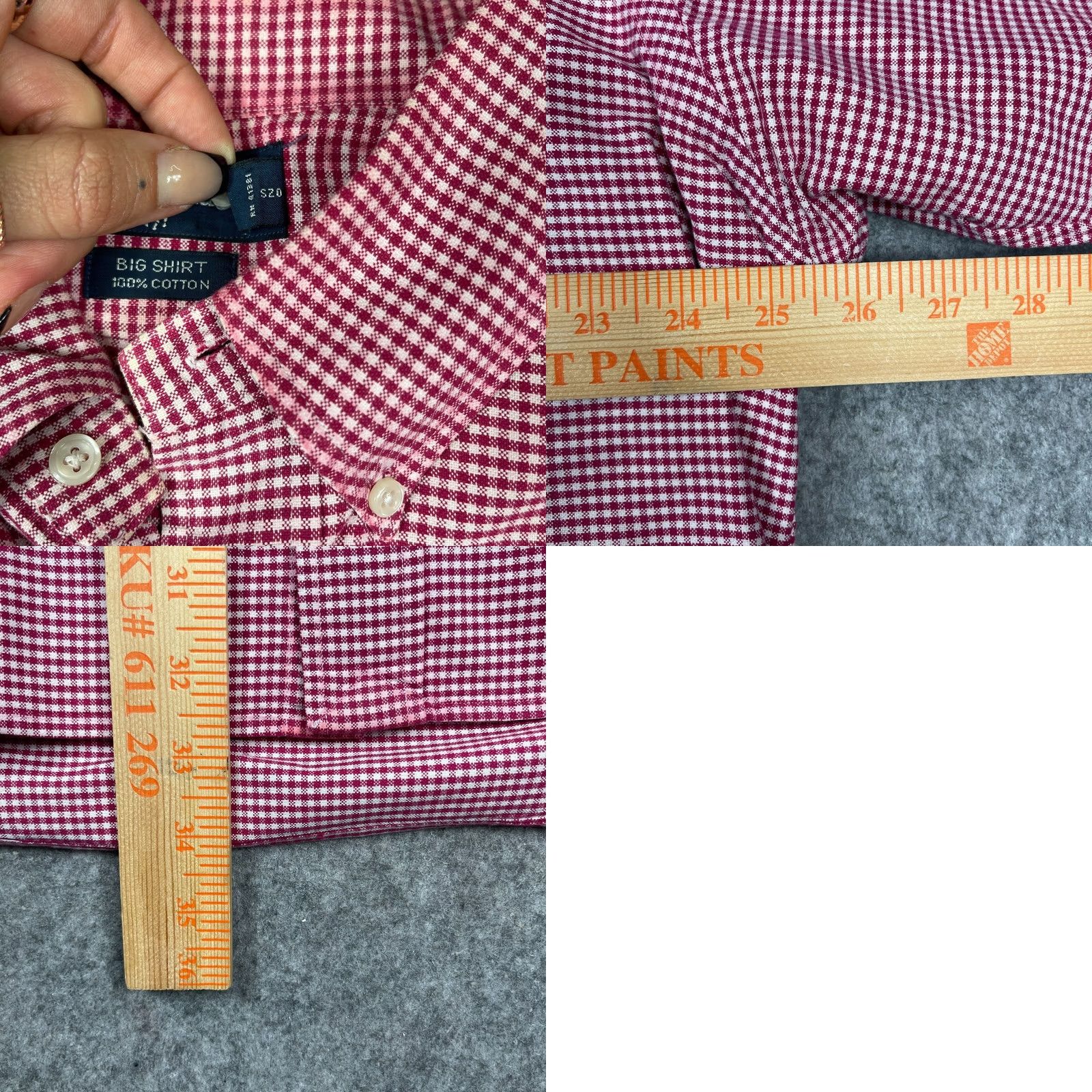 Ralph Lauren Ralph Lauren Button-Down Shirt Mens Large Red White Gingham Plaid Casual Workwear 90s Classic Size US L / EU 52-54 / 3 - 8 Thumbnail
