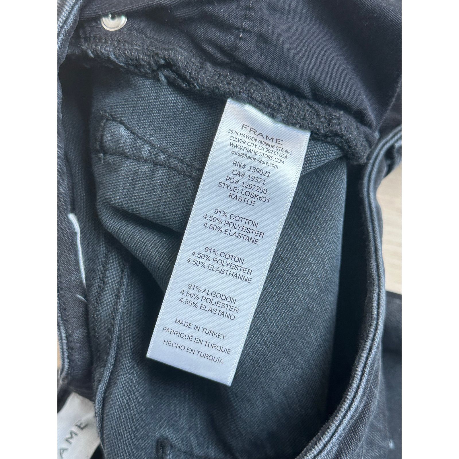 Frame Frame Black Skinny Denim Jeans - Size 2 - MINT Size 26" / US 2 / IT 38 - 8 Thumbnail