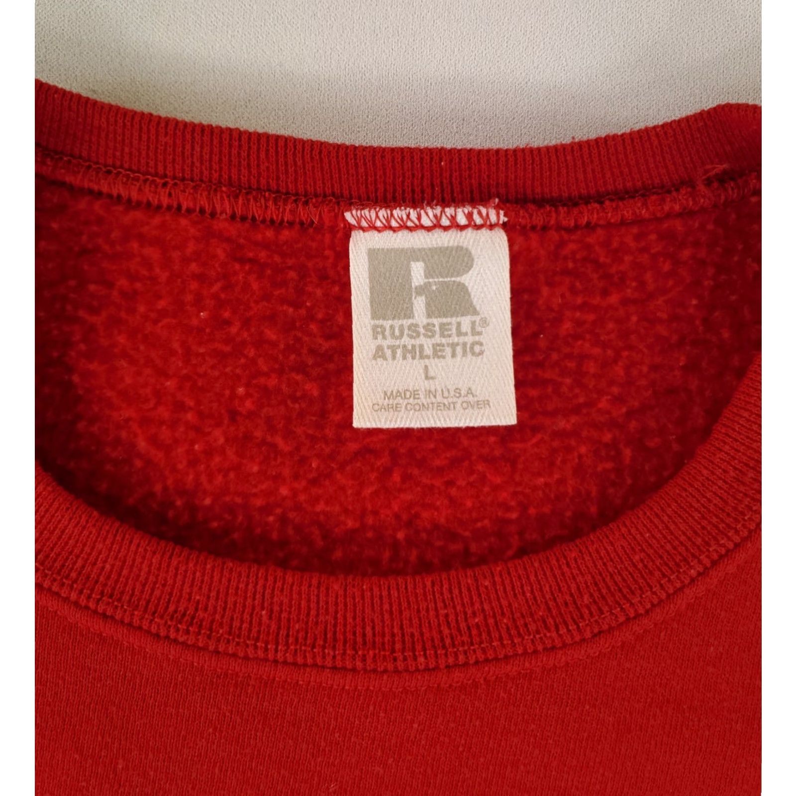 Russell Athletic VINTAGE Russell Athletic Sweatshirt Mens L Red Long Sleeve Made USA Baggy fit VTG 90s Blank Size US L / EU 52-54 / 3 - 2 Thumbnail