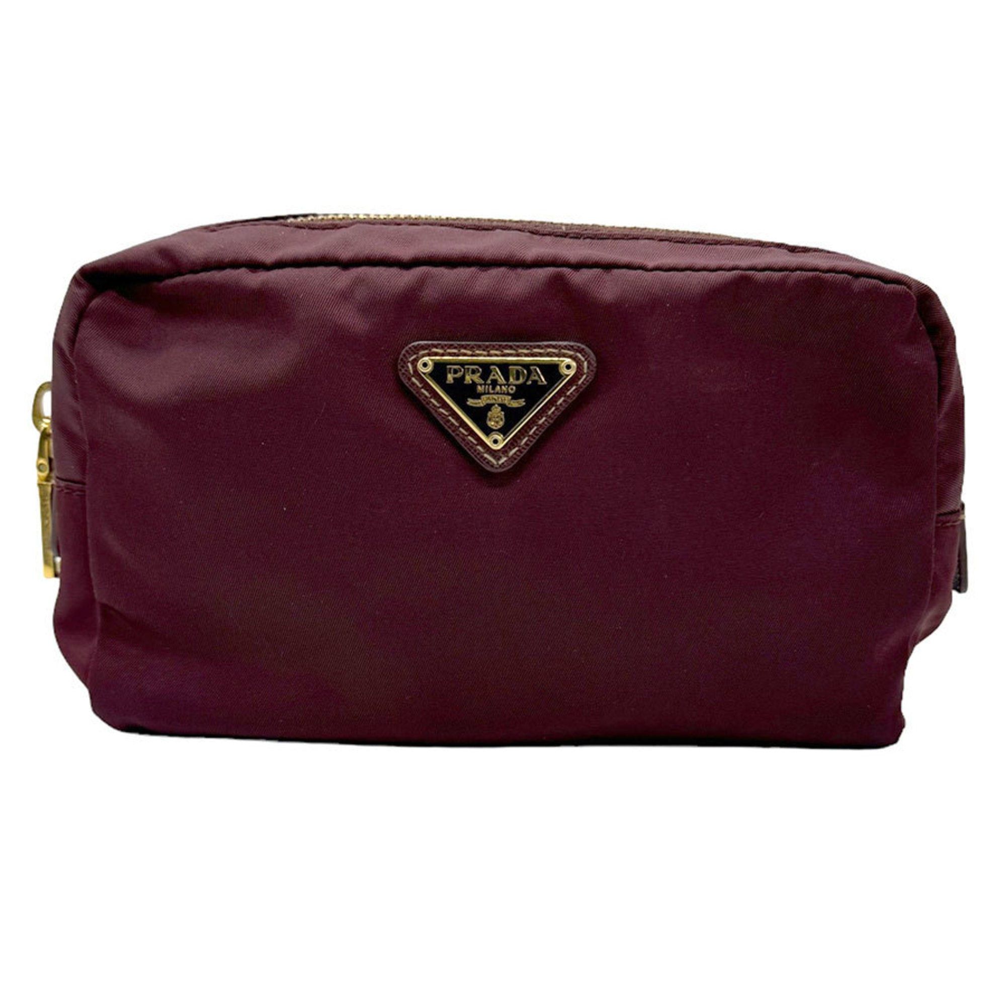 image of Prada Pouch Nylon Bordeaux Men's Women's 1N0021 Z0879 in Red