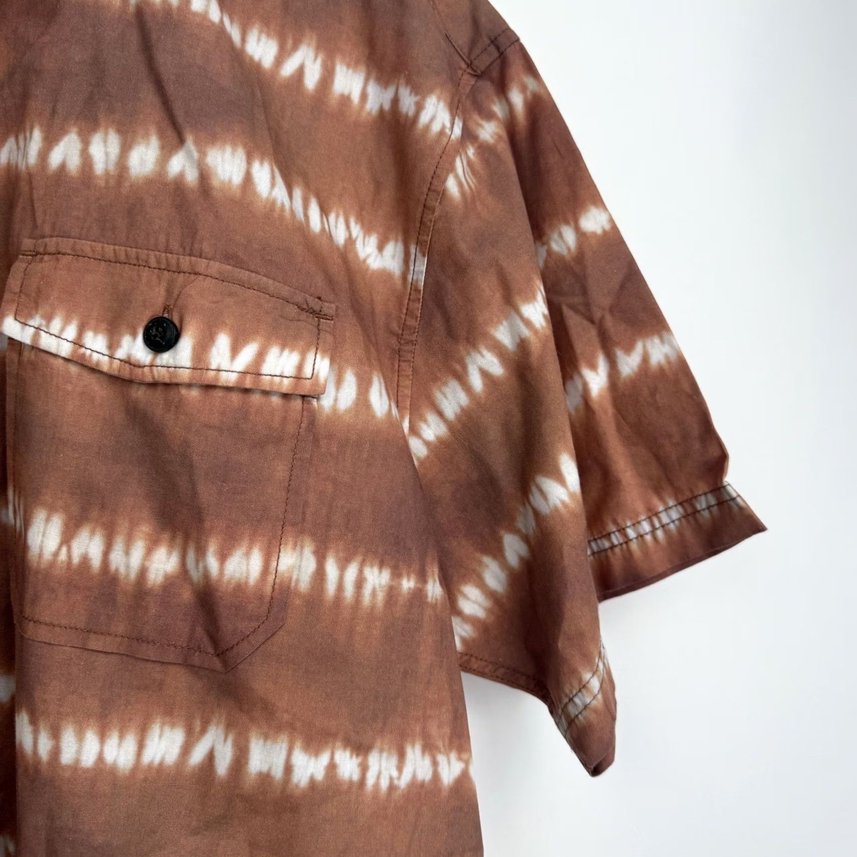 Howler Brothers Howler Bros Shirt Button-Up Short Sleeve Tie Dye Orange Cotton Short Sleeve Shirt Mens L Button-Up Tropical Size US L / EU 52-54 / 3 - 4 Thumbnail