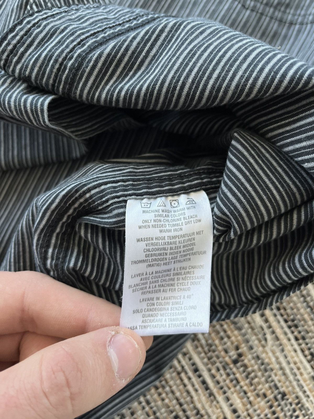 Harley Davidson Vintage Harley Davidson Striped Shirt Grey Black Workwear Size US L / EU 52-54 / 3 - 14 Thumbnail