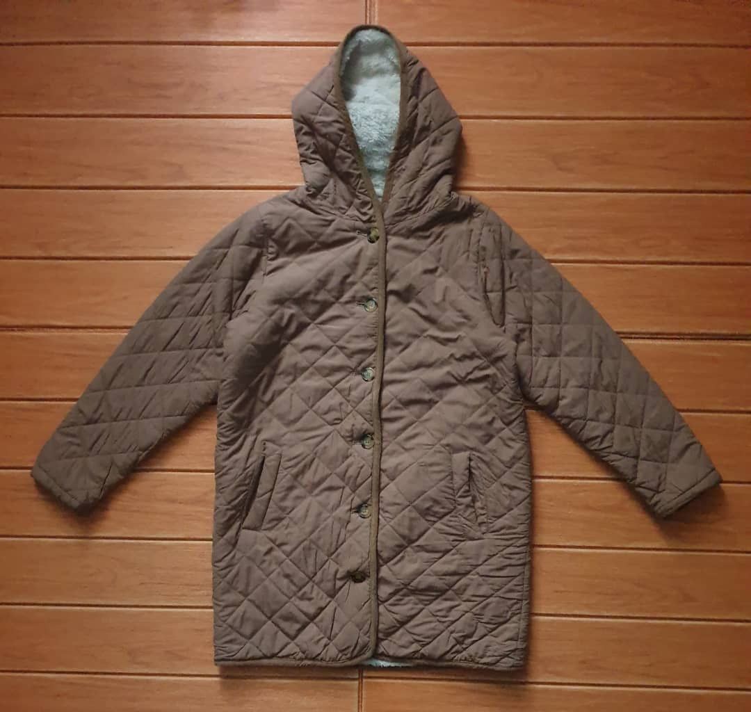 Samansa Mos2 beige colour puffer hoodie jacket