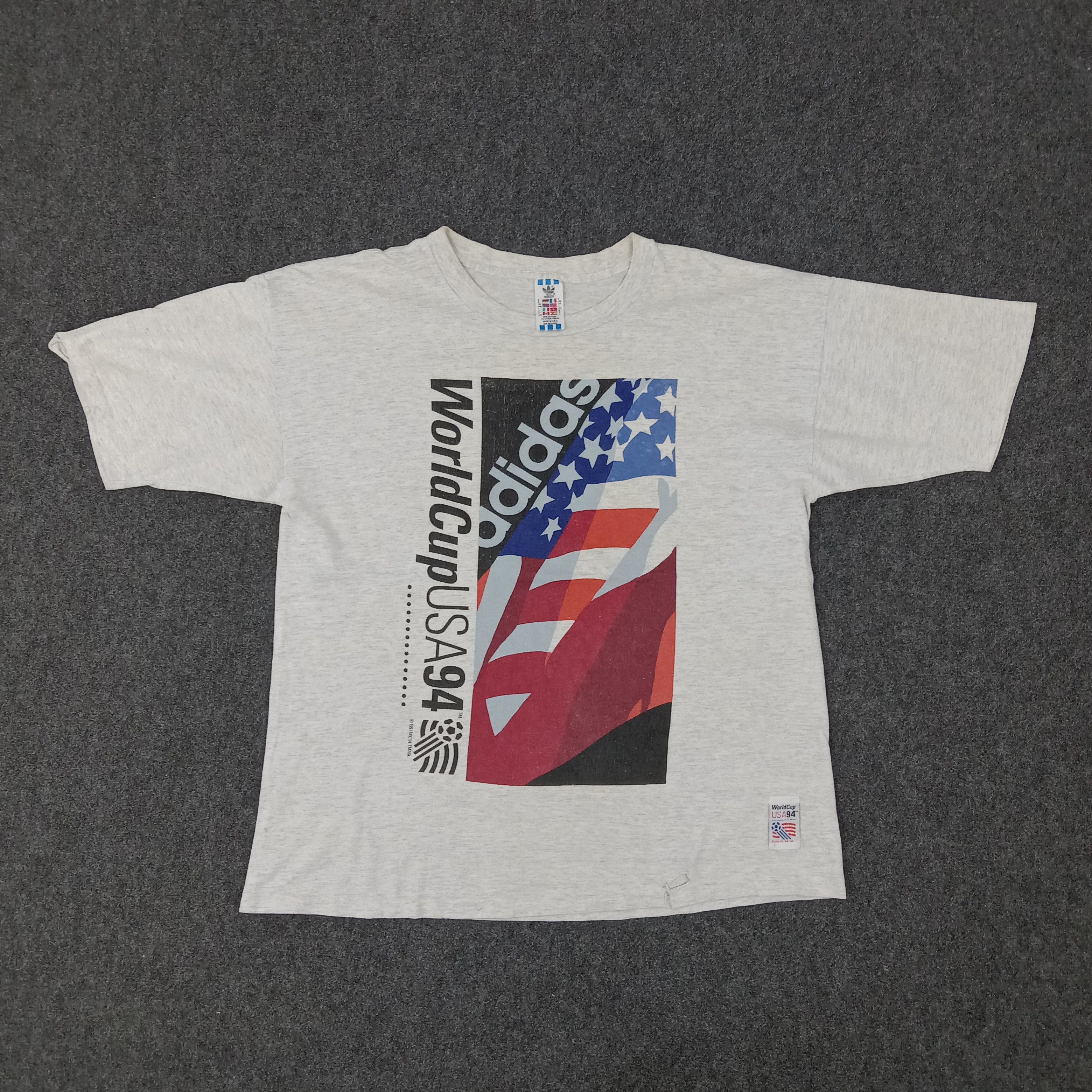 Adidas × Vintage Adidas WorldCupUSA 1994 Sport Style Tshirt Size US XL / EU 56 / 4 - 1 Thumbnail