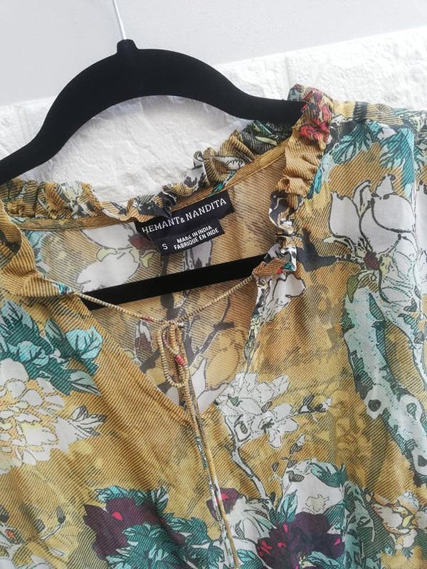 Hemant & Nandita Hemant&Nandita silk blouse S Size S / US 4 / IT 40 - 4 Thumbnail
