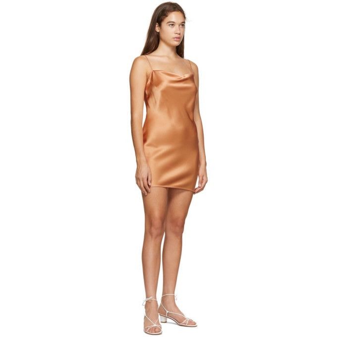 Nanushka BNWT Nanushka L Lotti abricot party dress shiny satin Size L / US 10 / IT 46 - 4 Thumbnail
