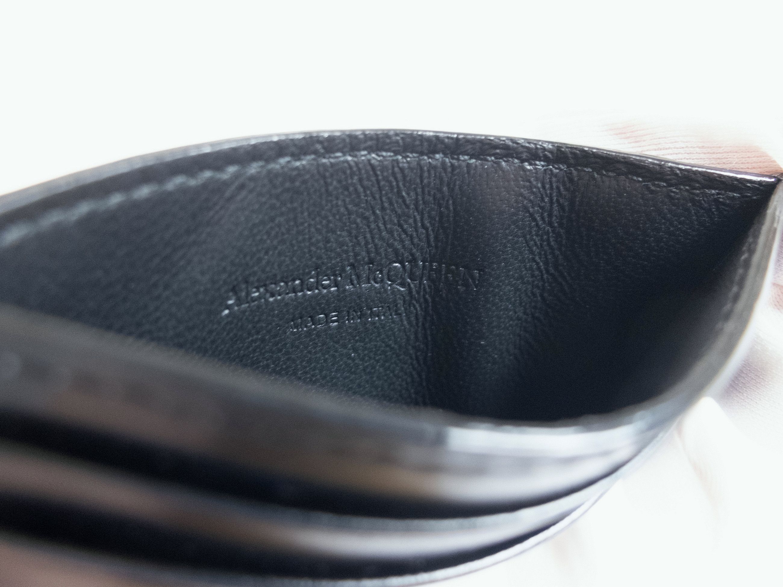 Alexander McQueen ALEXANDER MCQUEEN black classic leather card holder q Size ONE SIZE - 6 Thumbnail