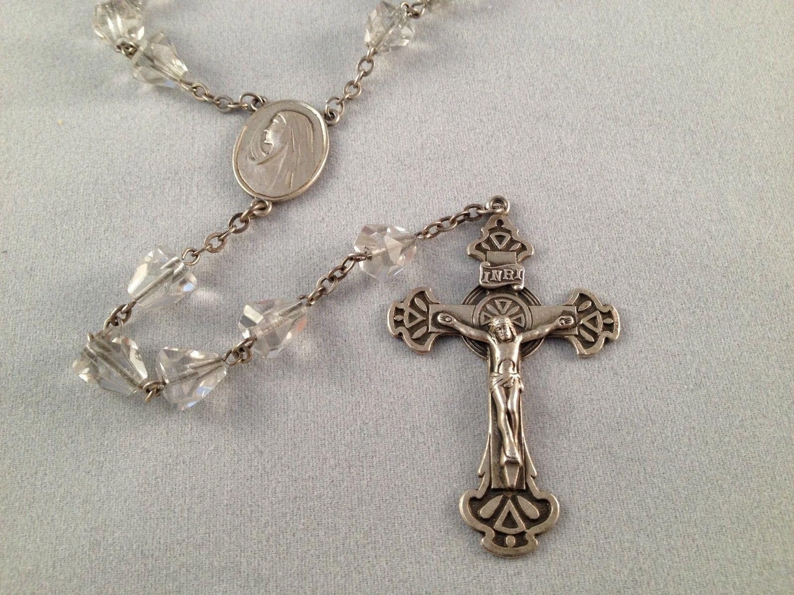 Designer Lead Crystal Bead Sterling Silver Rosary Size ONE SIZE - 3 Thumbnail