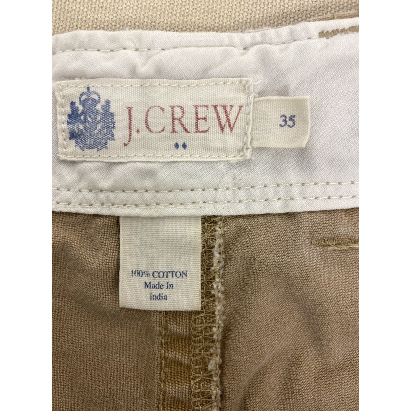 J.Crew J.Crew Men's 10.5" Cotton Chino Shorts Size 35 Beige Casual Travel Classic Flat Front Size US 35 - 7 Thumbnail