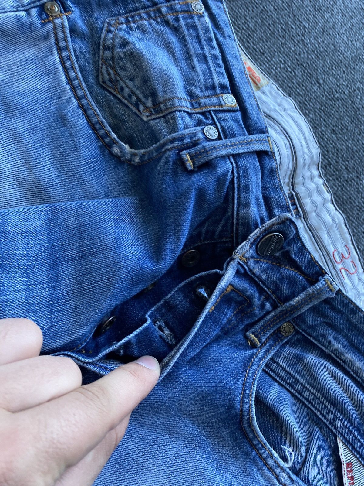 Replay 🔥Opium Punk Replay blue jeans 32 marnel washed faded Size US 32 / EU 48 - 20 Thumbnail