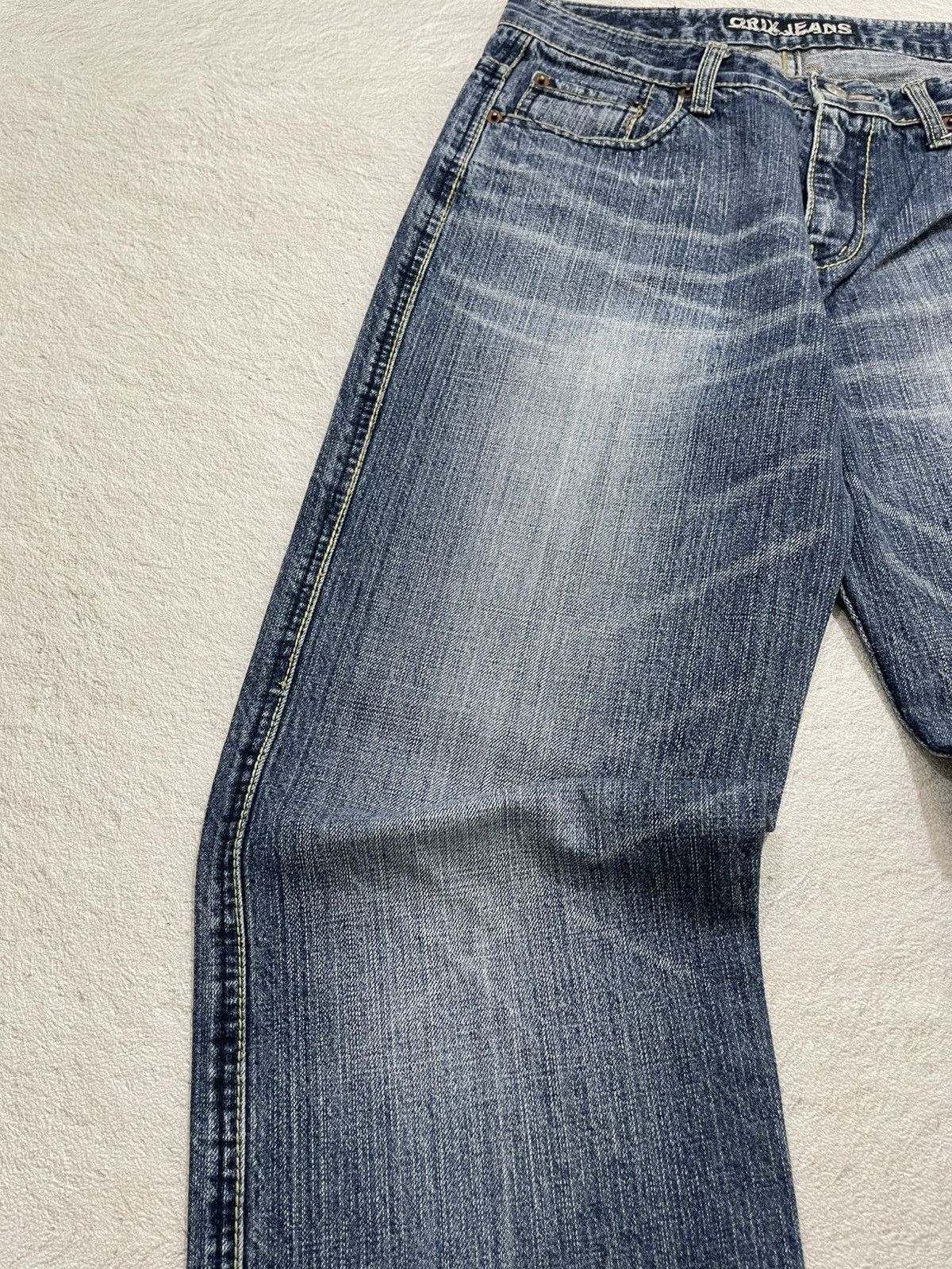 Japanese Brand 2000s Orix Jeans Distressed Wash Denim Y2K Size US 28 / EU 44 - 5 Thumbnail