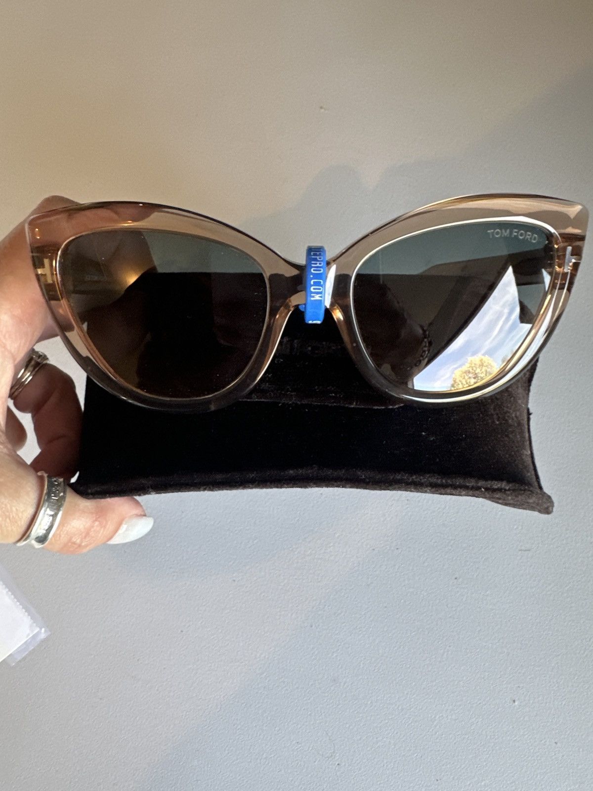 image of Tom Ford Cat Eye Sunnies in Brown, Women's