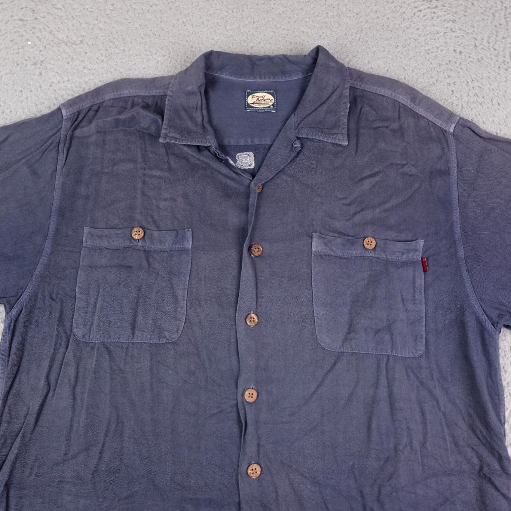 Tommy Bahama Tommy Bahama Shirt Mens XL Button Up Fish Graphic Embroidered Spell Out Rayon - Pre-Owned Size US XL / EU 56 / 4 - 4 Thumbnail