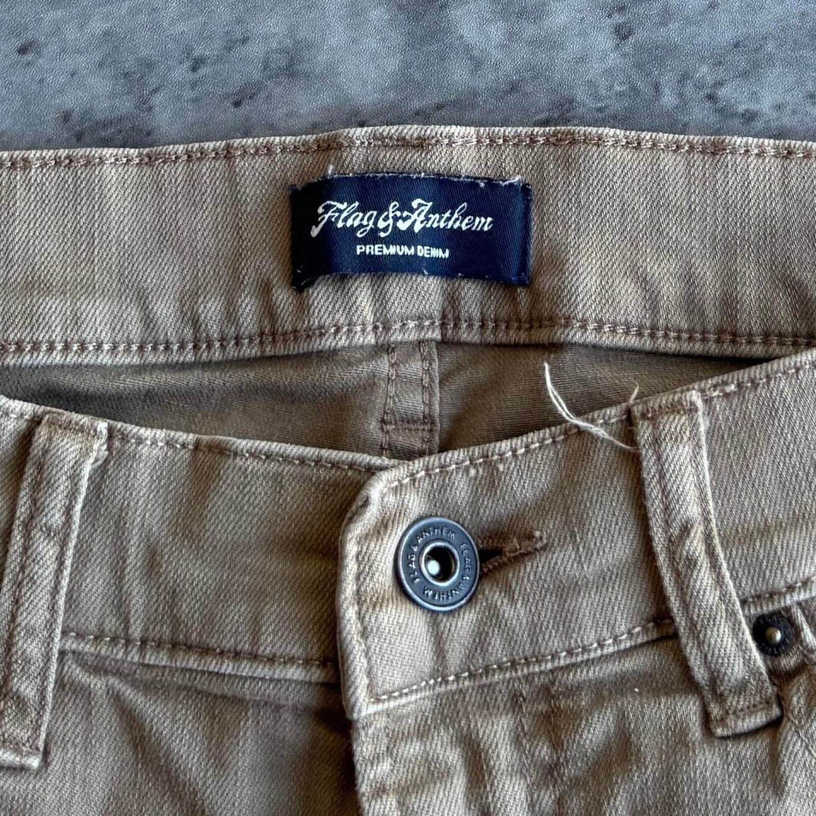 Flag & Anthem × Vintage Vintage Y2K Flag & Anthem Tonal Tan Essential Denim Jeans Size US 34 / EU 50 - 3 Thumbnail