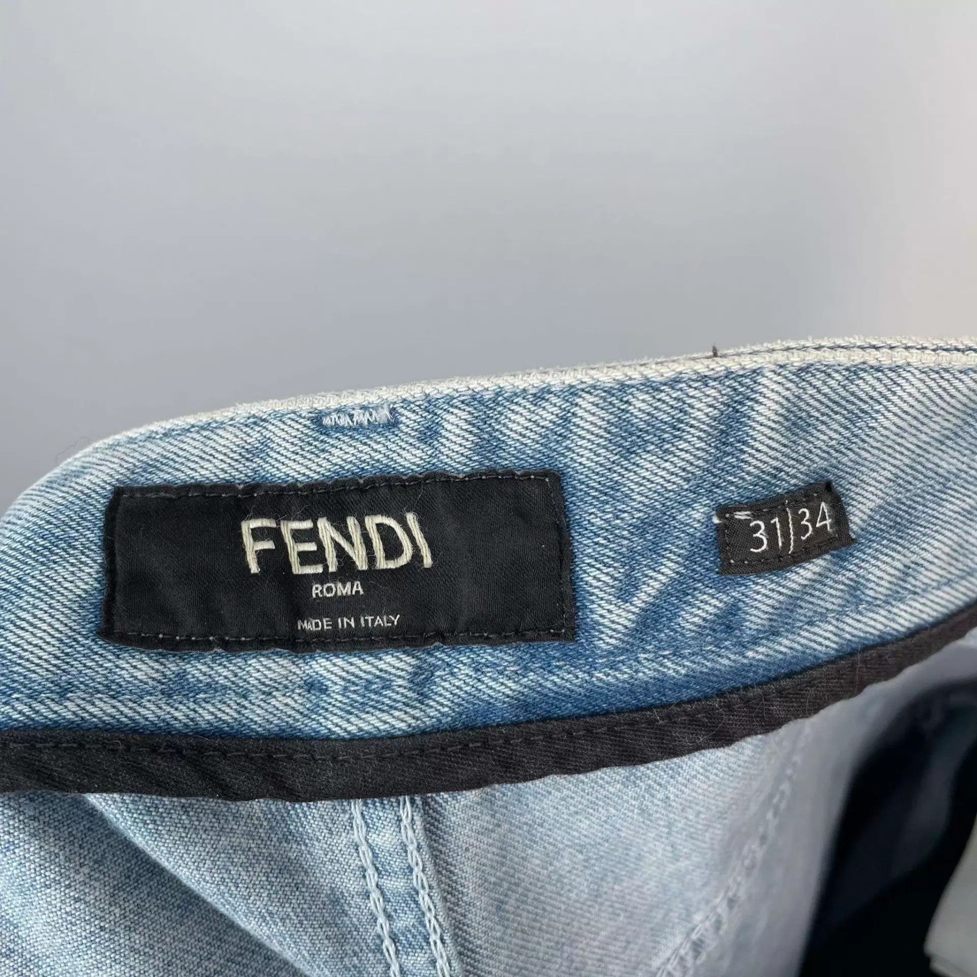 Fendi Fendi Light Blue Jeans 31 Size 31" - 3 Thumbnail