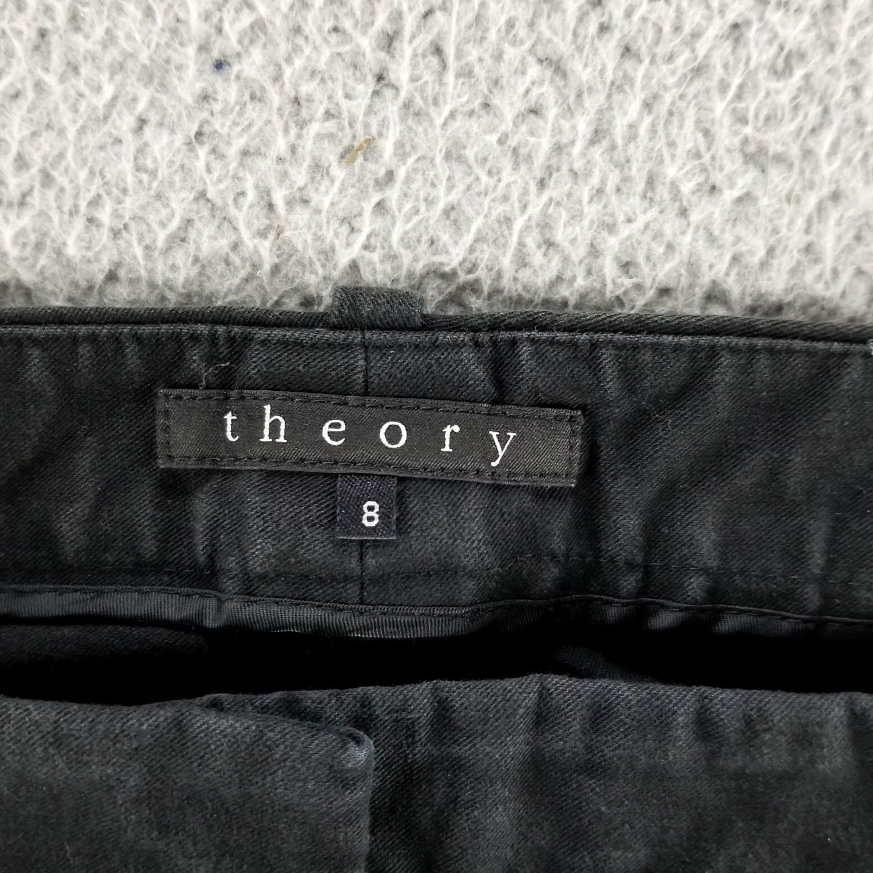 Theory Theory Pants Women 8 Black Ankle Zip Stretch Classic Fit US Made Size 30" / US 8 / IT 44 - 3 Thumbnail