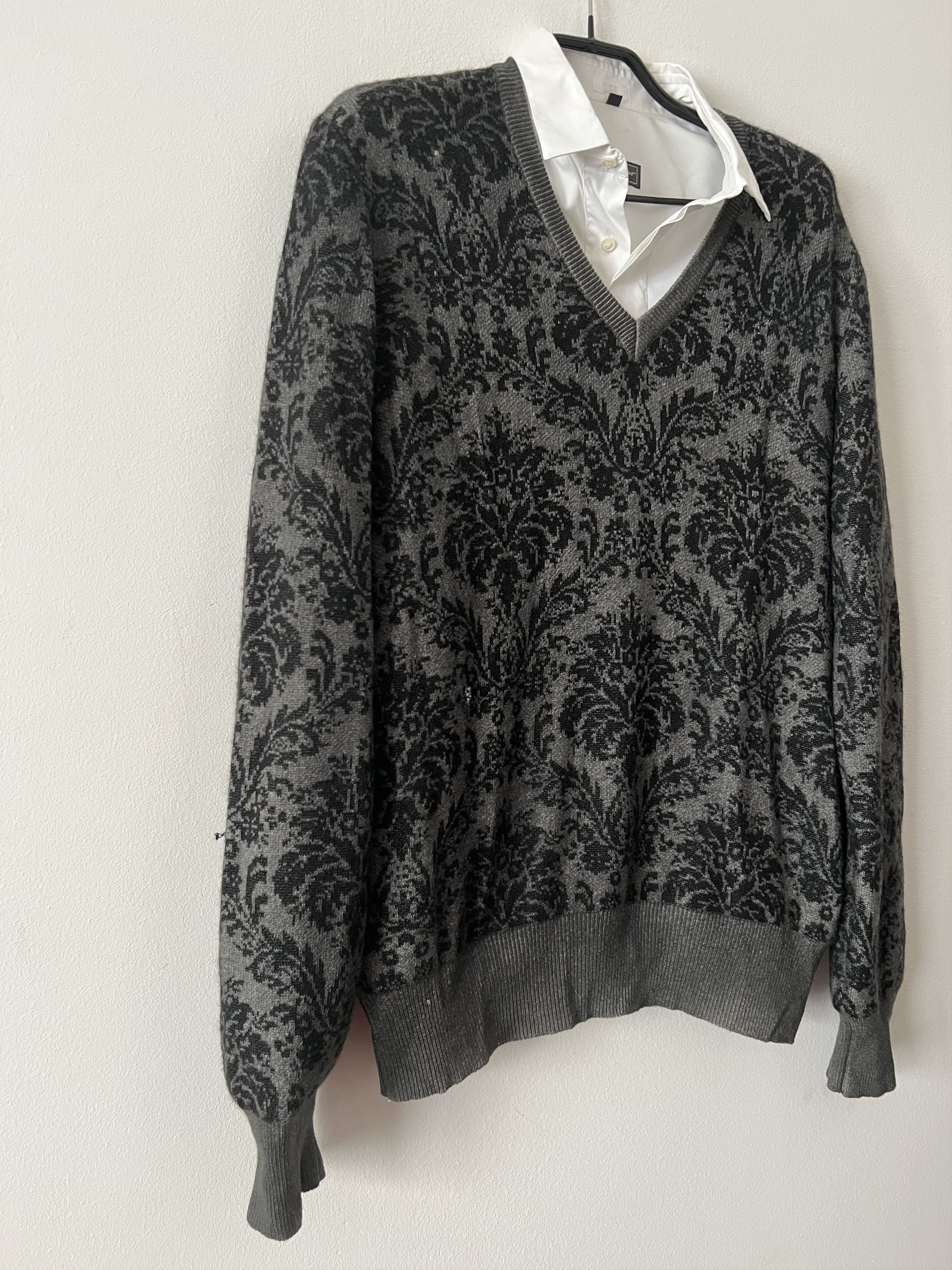 Avant Toi Floral Cashmere Sweater Jacquard Size US M / EU 48-50 / 2 - 2 Thumbnail