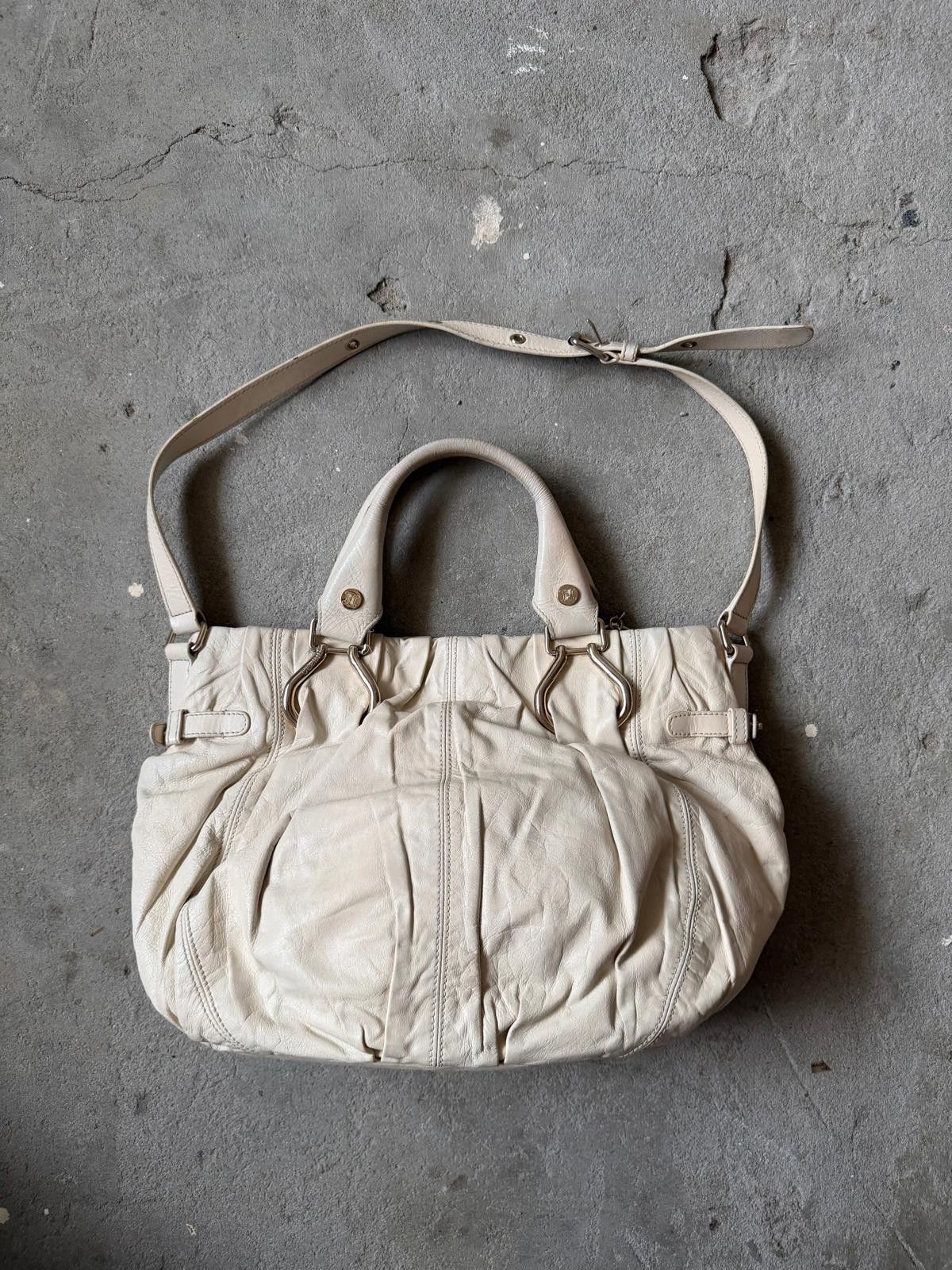 Celine Celine 2Way Leather Shoulder Bag White Size ONE SIZE - 7 Thumbnail