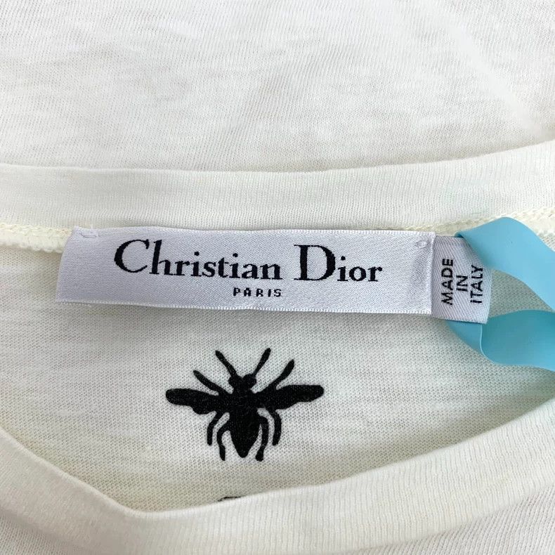 Dior Dior Beige logo slogan printed cotton round-neck short-sle Size XS / US 0-2 / IT 36-38 - 5 Thumbnail