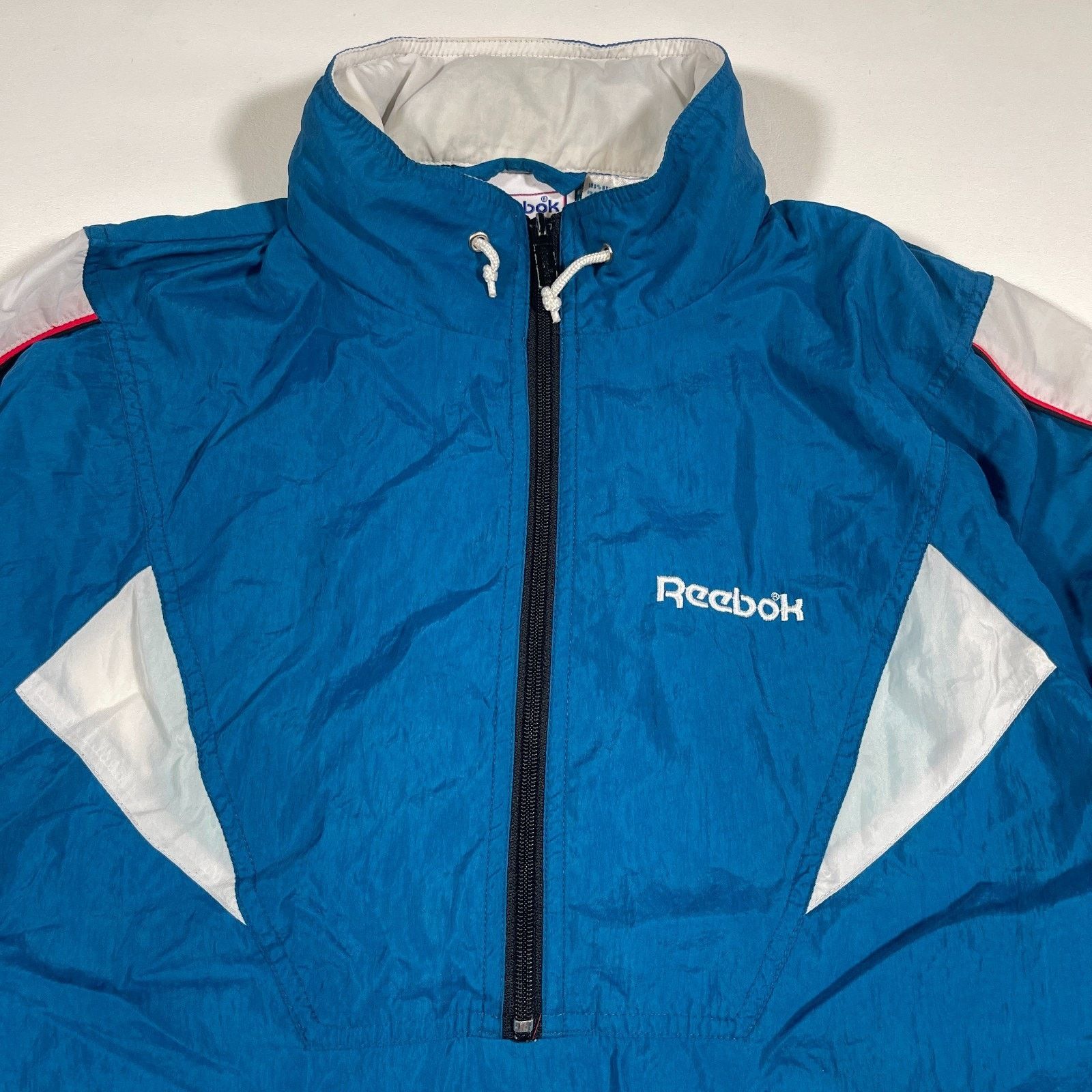 Reebok × Vintage REEBOK Vintage 90s Windbreaker Jacket Pullover Blue Small Size US S / EU 44-46 / 1 - 2 Thumbnail