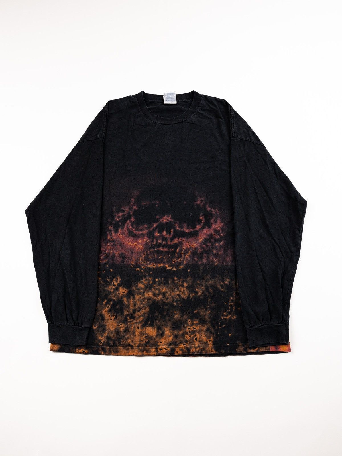 image of Vintage Megadeath Skull Long Sleeve in Black, Men's (Size 2XL)