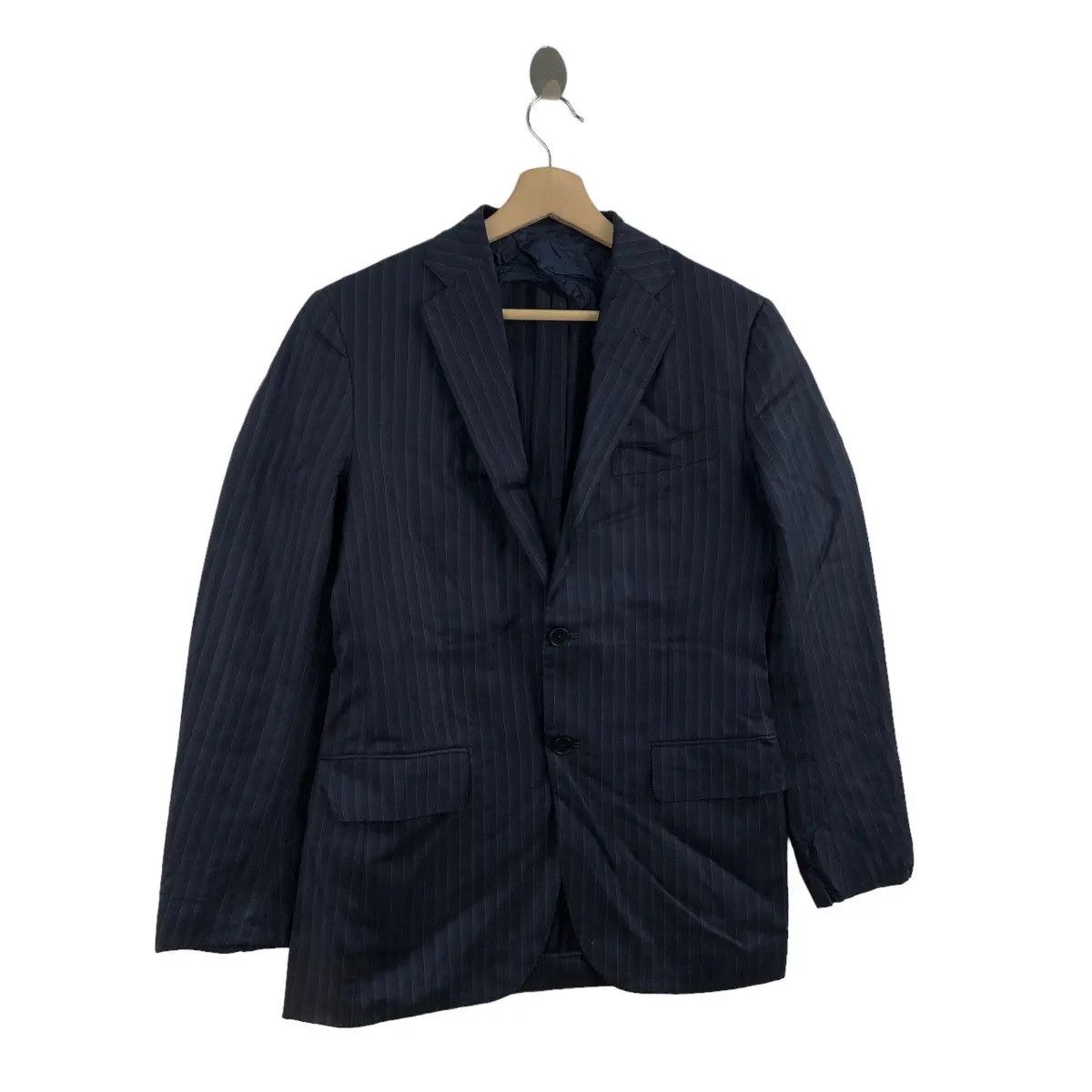 Loro Piana × SHIPS Vtg LORO PIANA x SHIPS 3 Silk Air 2 Button Striped Blazer Size 36R - 3 Thumbnail