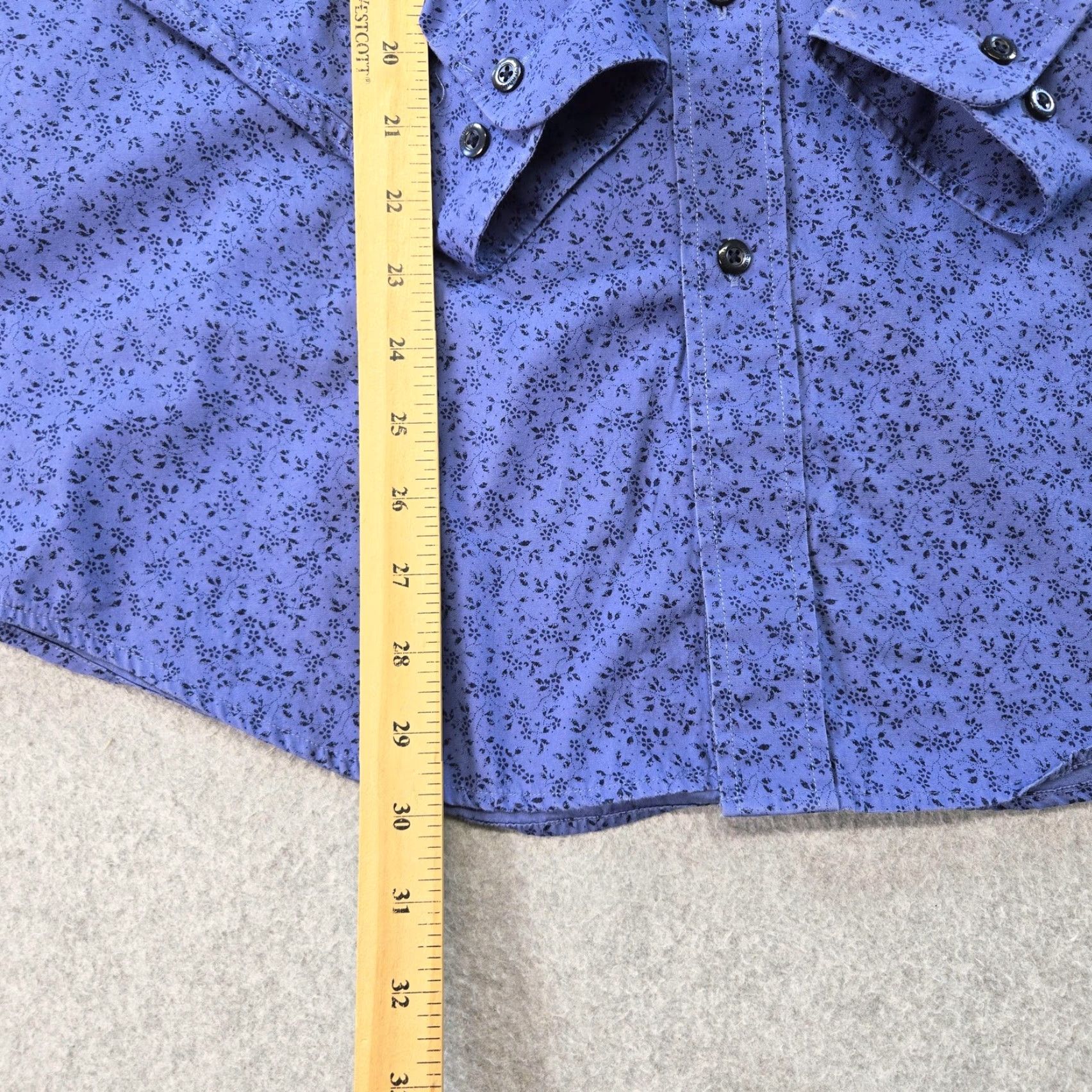 Vintage Turnbury Shirt Mens M Blue Floral Long Sleeve Button Up Cotton Regular Fit Size US M / EU 48-50 / 2 - 7 Thumbnail