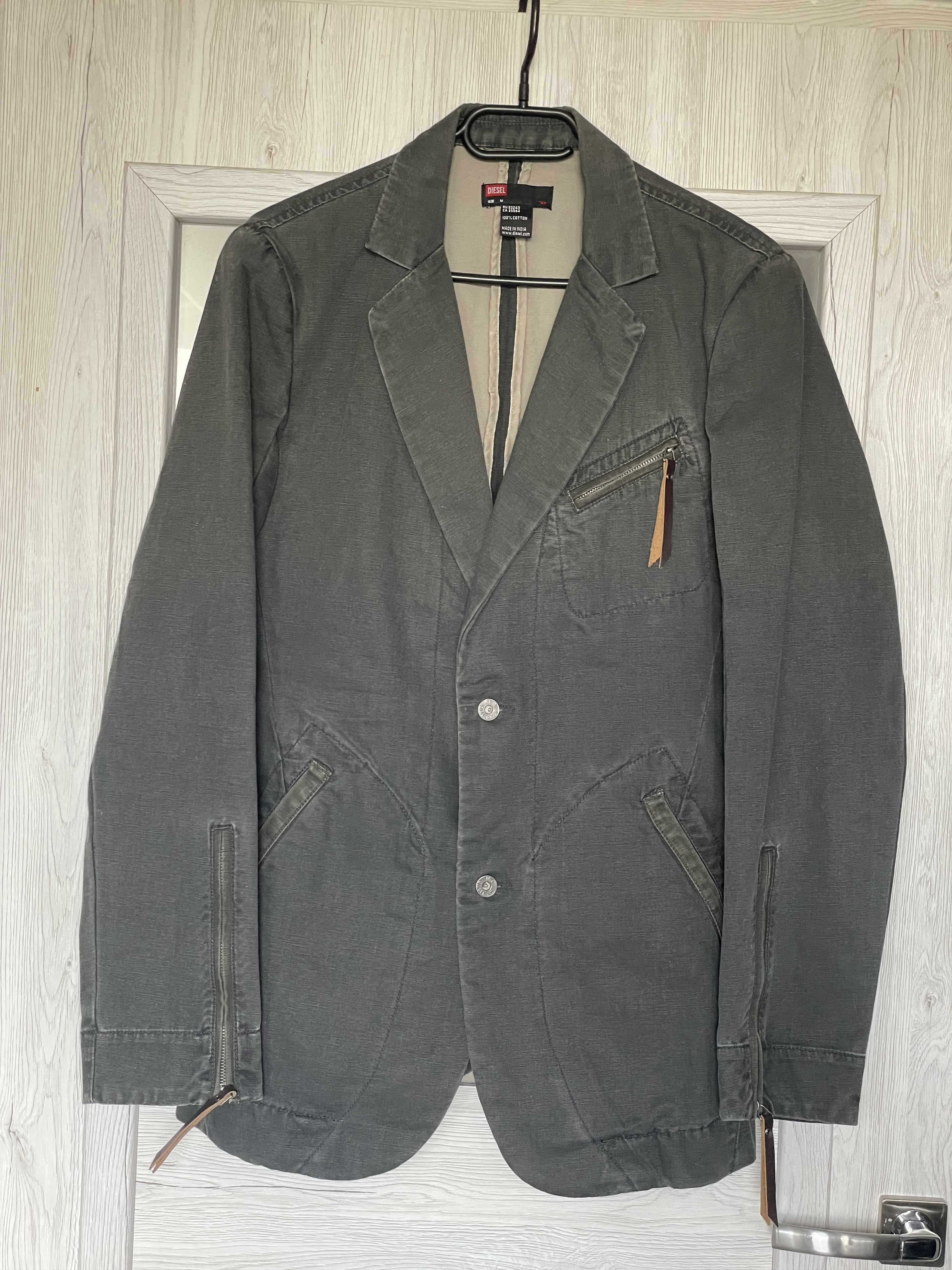 Diesel Y2K DIESEL GRAY WASHED JAPANEESE TYPE BLAZER JACKET Size US M / EU 48-50 / 2 - 2 Thumbnail