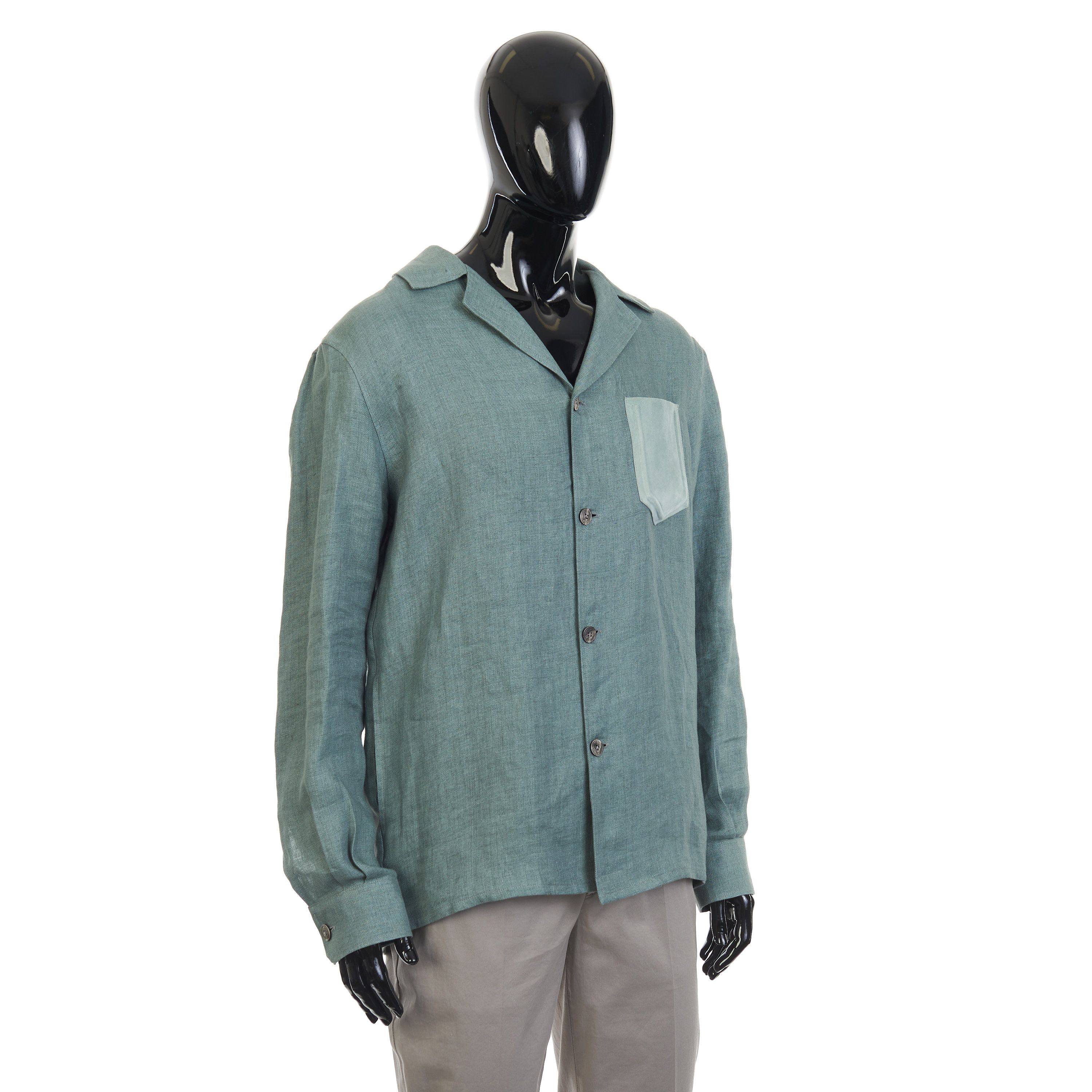 Other Brett Johnson Sky Powder Cuban Shirt Jacket - Linen Size US M / EU 48-50 / 2 - 8 Thumbnail