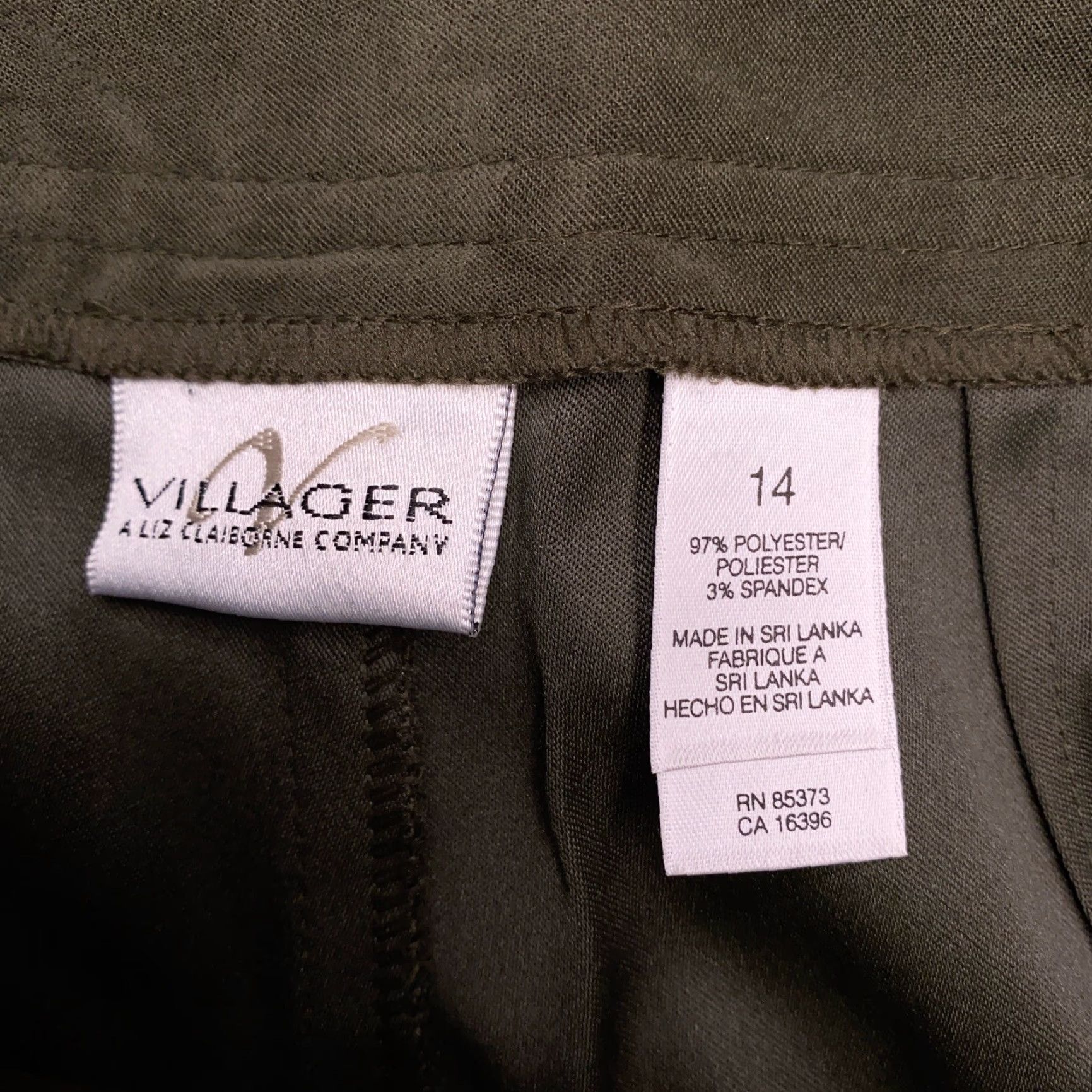 Vintage **Green Mid Rise Comfort Stretch Villager Liz Claiborne Pants 14** User: **Comfort Green Mid Rise Villager Liz Claiborne Pants 14** Size 36" / US 14 / IT 50 - 5 Thumbnail