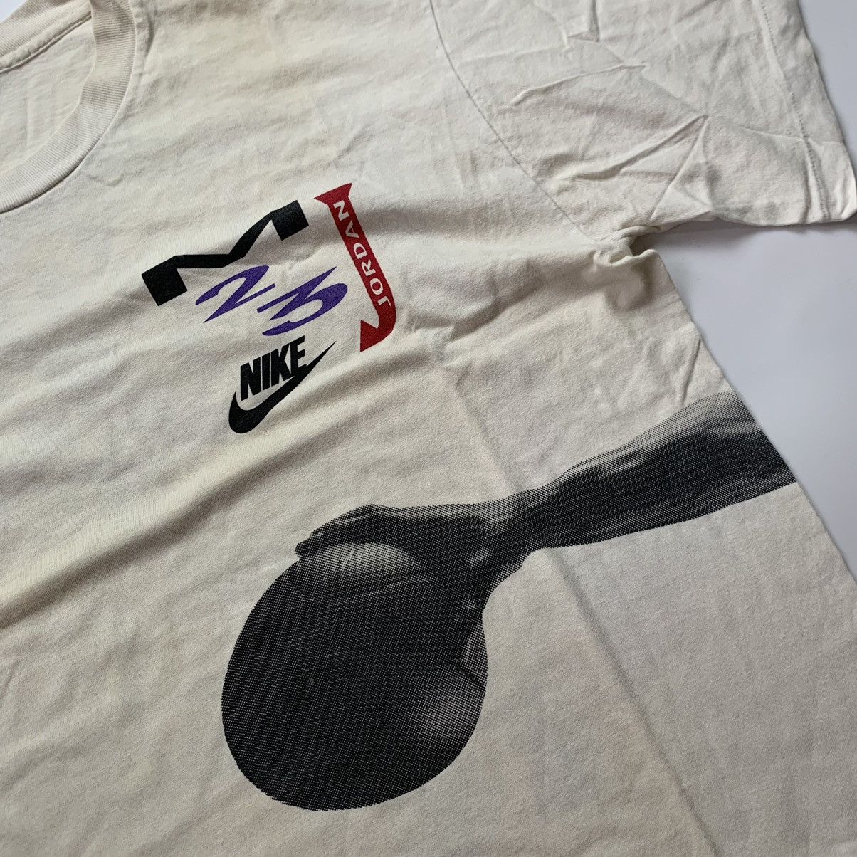 Jordan Brand Rare vintage tee Nike x Jordan Big Logo 1990 Size US XL / EU 56 / 4 - 11 Thumbnail