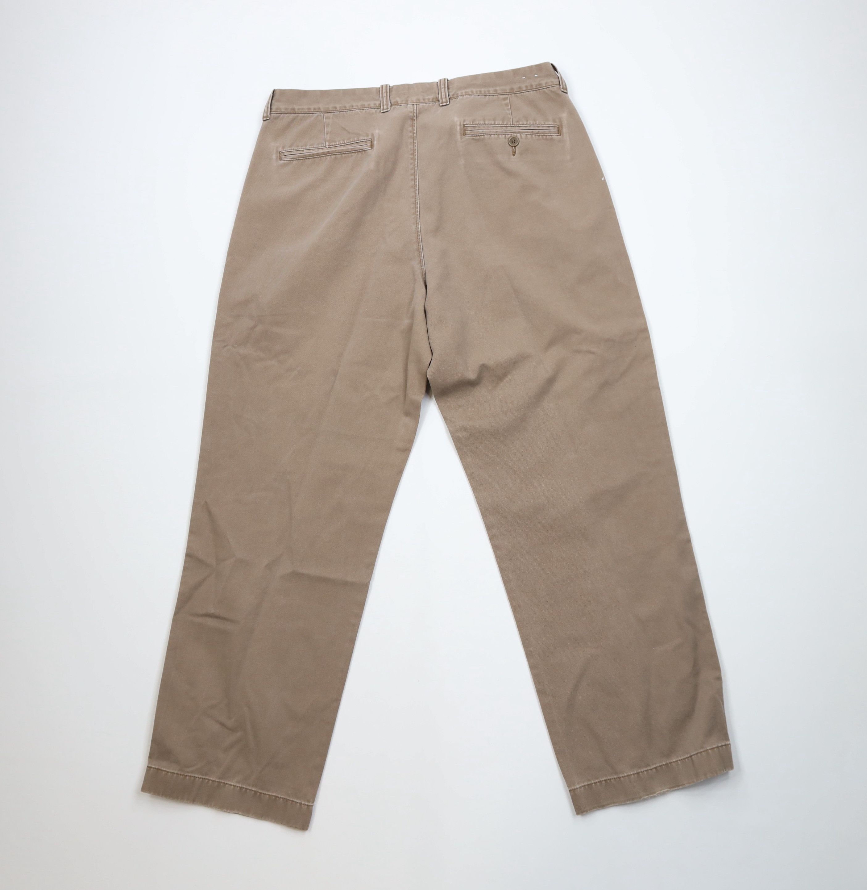 J.Crew Vintage Y2K J Crew Relaxed Wide Leg Chino Pants Brown Cotton Size US 34 / EU 50 - 10 Thumbnail
