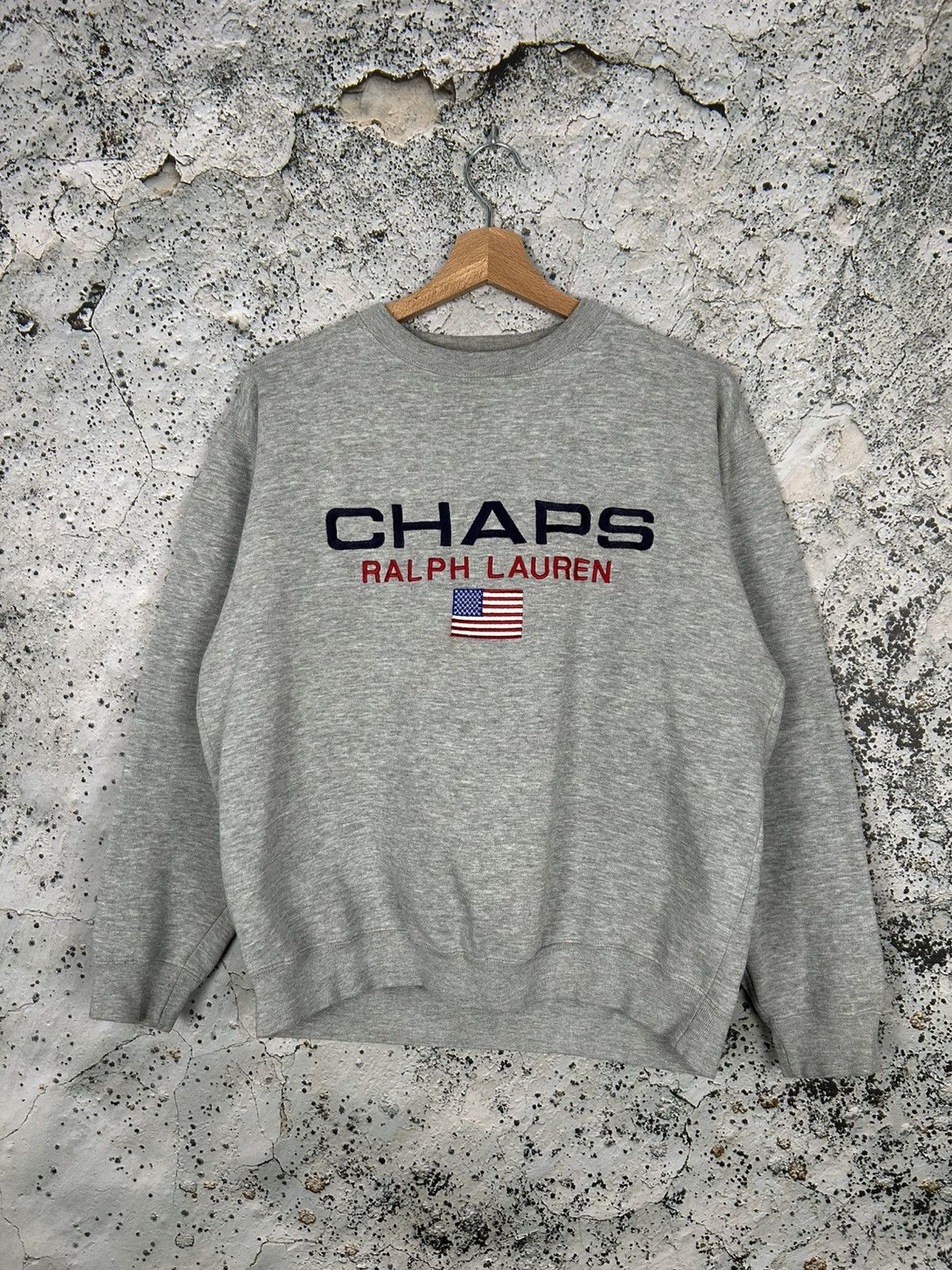Chaps Vintage Chaps Ralph Lauren USA Grey Crewneck Baggy Rap Boxy Size US S / EU 44-46 / 1 - 1 Thumbnail