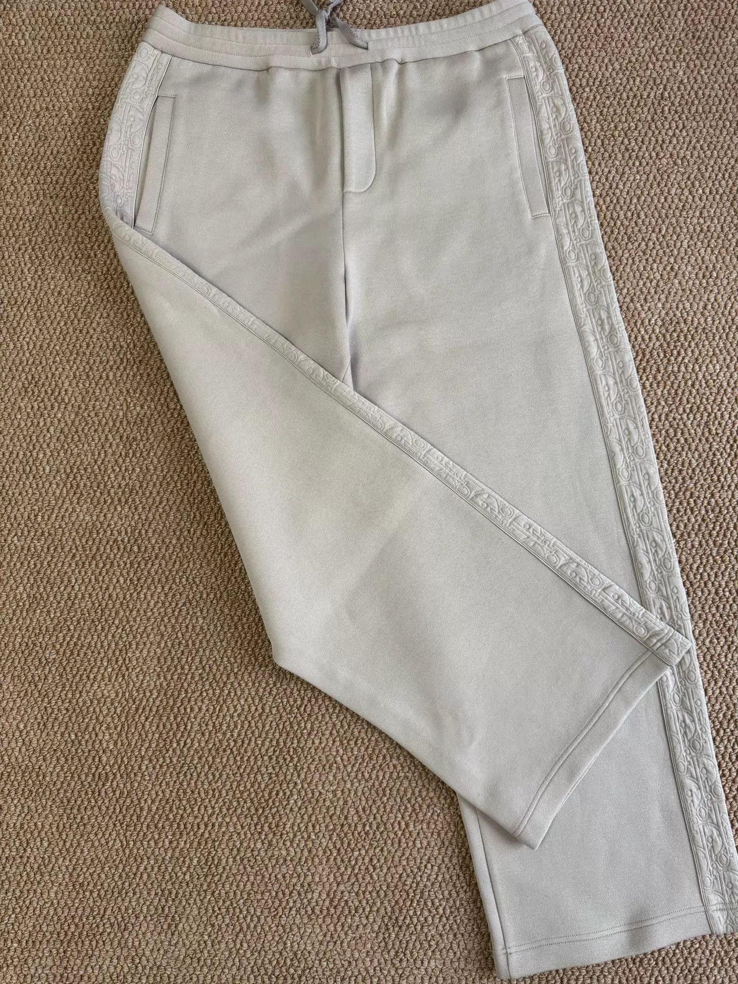 Dior DIOR SS25 Men's Cotton Oblique Beige Pants XXL 98N Size US 38 / EU 54 - 2 Thumbnail