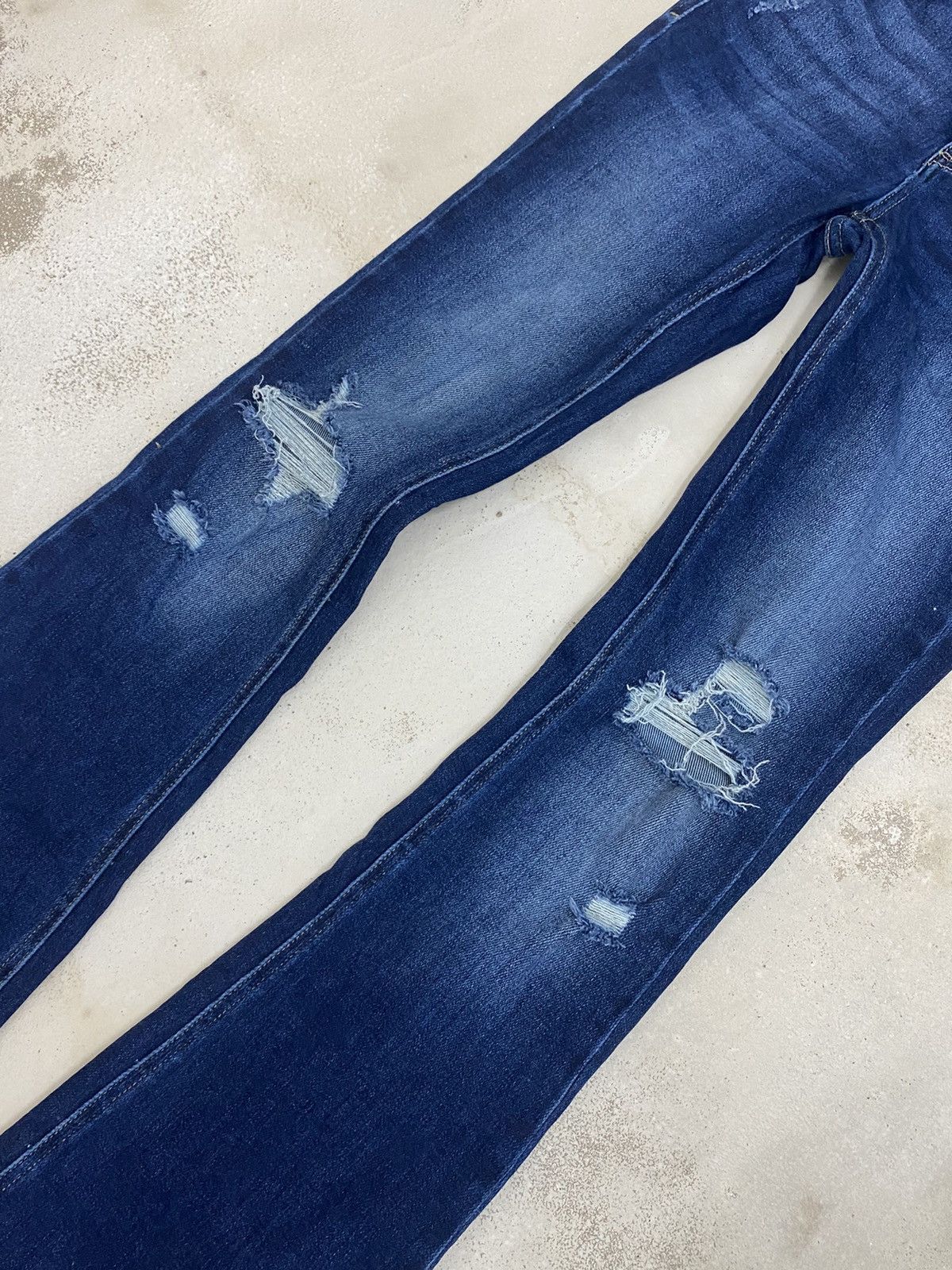 Hysteric Glamour × Japanese Brand × Tornado Mart Vintage Bell Botton Kancan Distressed Washed Stretch Jean Size US 28 / EU 44 - 5 Thumbnail