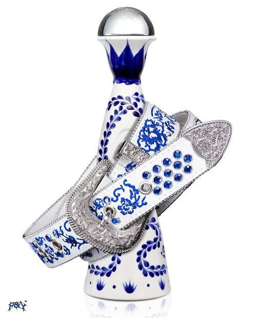 Punk and Yo PUNKANDYO CLASE AZUL WHITE LEATHER BELT Size ONE SIZE - 1 Thumbnail
