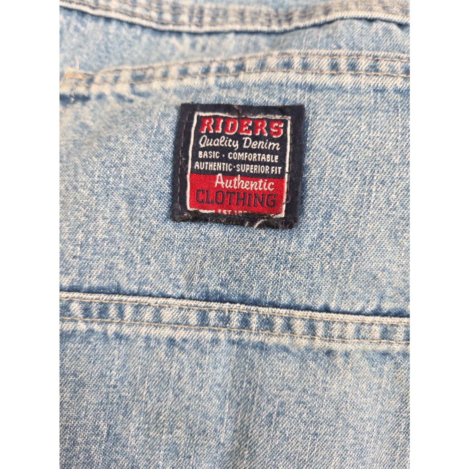 Denime VINTAGE Riders Authentics Jeans Carpenter Denim Pants Blue 34x34 Men Baggy Relaxed 34 in Inseam 34 Waist 34 Comfort Pockets Size US 34 / EU 50 - 4 Thumbnail