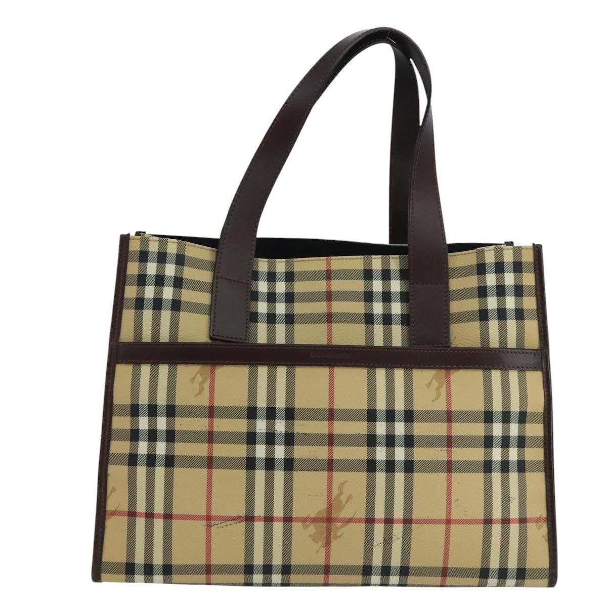 Burberry Nova Check Beige Canvas Tote Bag (Pre-Owned) Size ONE SIZE - 1 Thumbnail