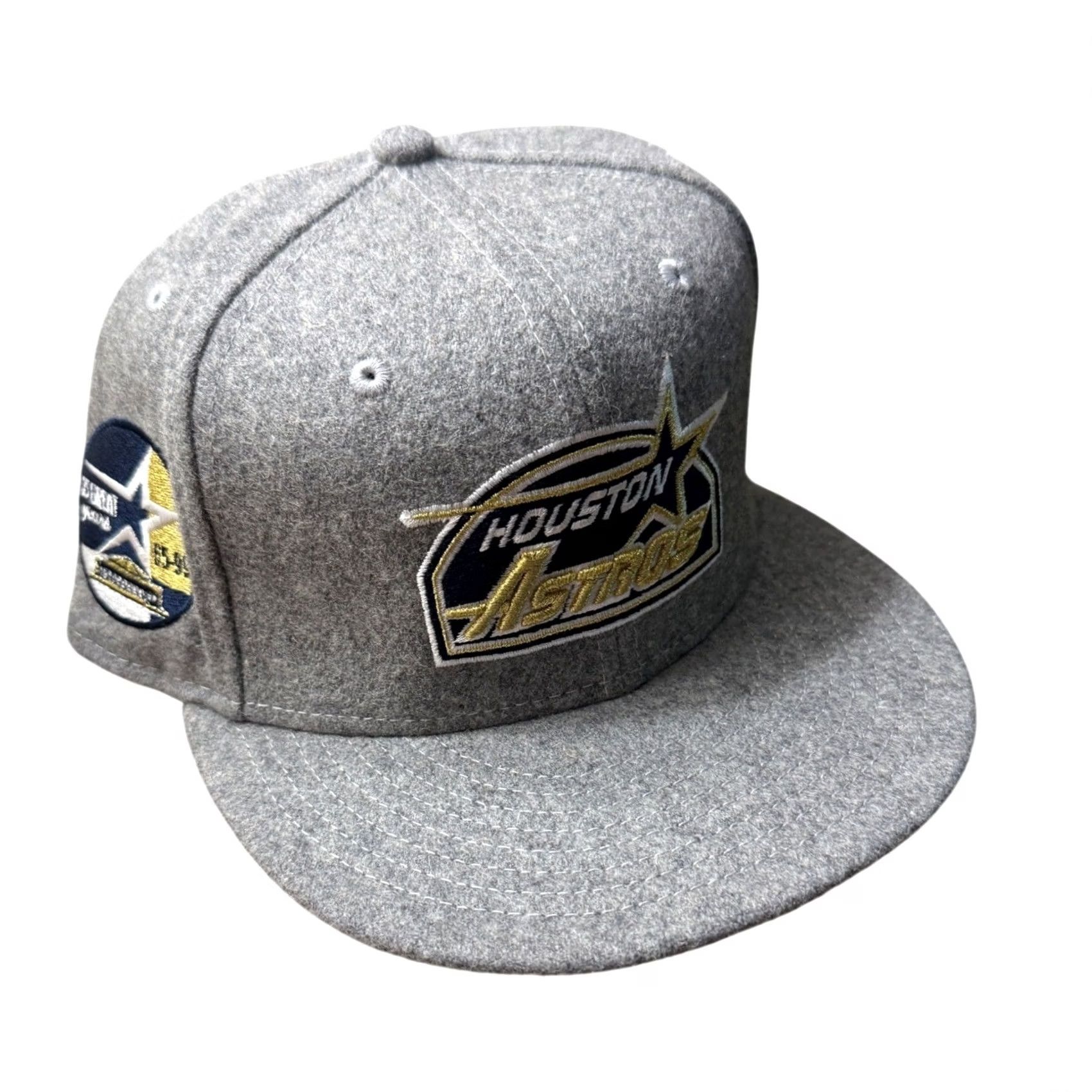 New Era New Era Houston Astros Fitted Hat Mens 7 1/2 Gray 35th Anniversary Wool 59FIFTY Size ONE SIZE - 2 Thumbnail